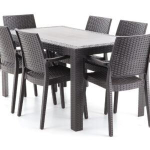 Sestava zahradního nábytku ARETA URANO set 6 umělý ratan