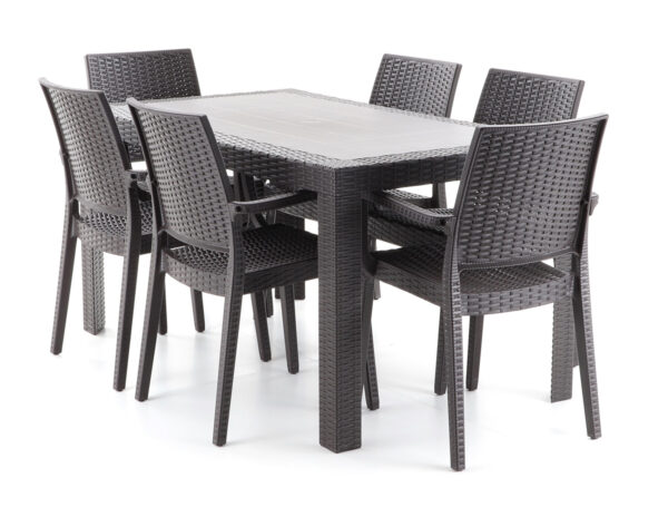 Sestava zahradního nábytku ARETA URANO set 6 umělý ratan