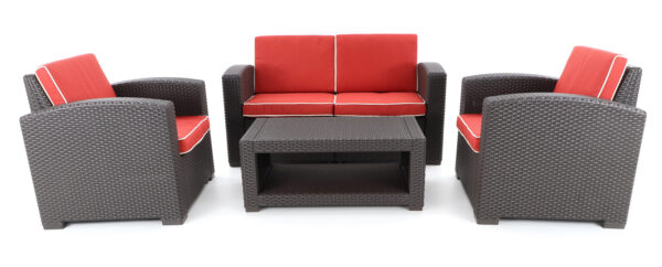 Sestava zahradního nábytku VeGA DOMINGO RED DeLuxe umělý ratan