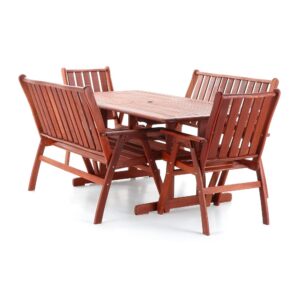 Sestava zahradního nábytku VeGA MERANTI VICTORIA COMBI SET 6 dřevěná