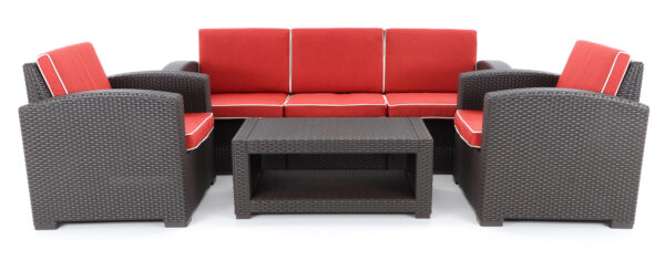 Sestava zahradního nábytku VeGA PORTORIKO RED DeLuxe umělý ratan